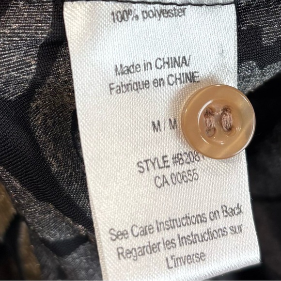 Bronze burnout velvet floral shirt - Picture 6 of 6